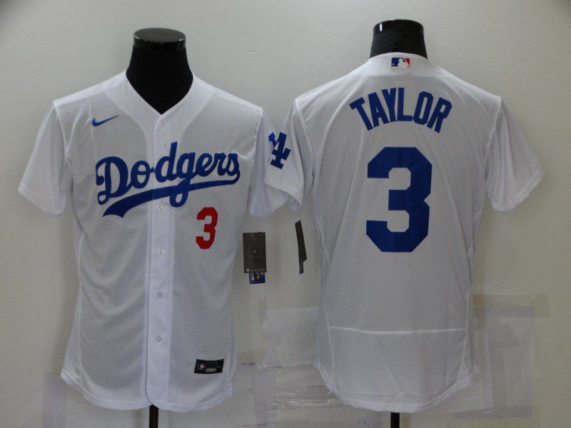 Men Los Angeles Dodgers #3 Taylor White Elite Nike 2021 MLB Jersey->los angeles dodgers->MLB Jersey